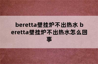 beretta壁挂炉不出热水 beretta壁挂炉不出热水怎么回事